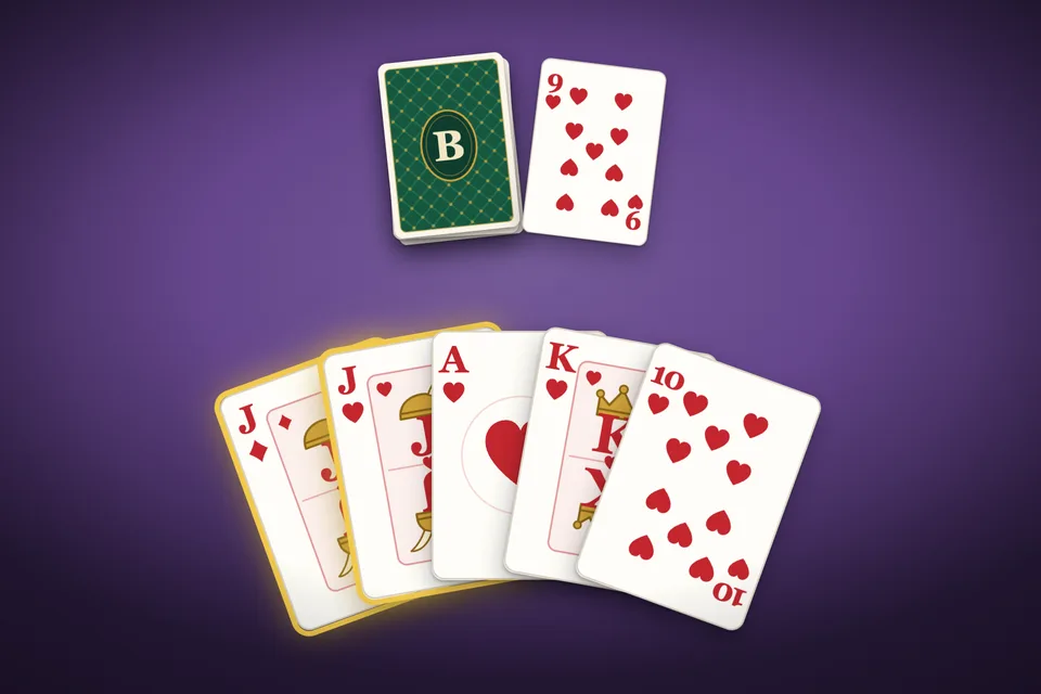 Euchre cards on the table