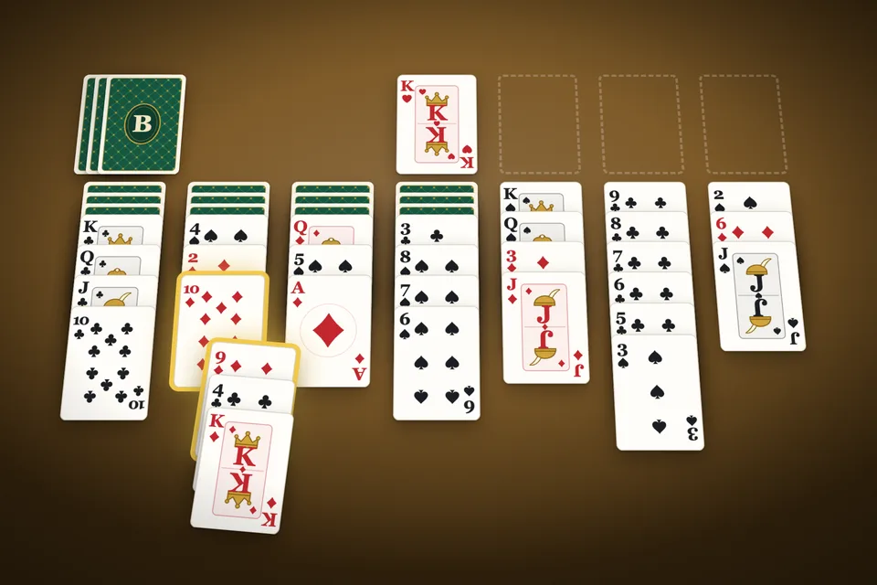 Scorpion Solitaire cards on the table