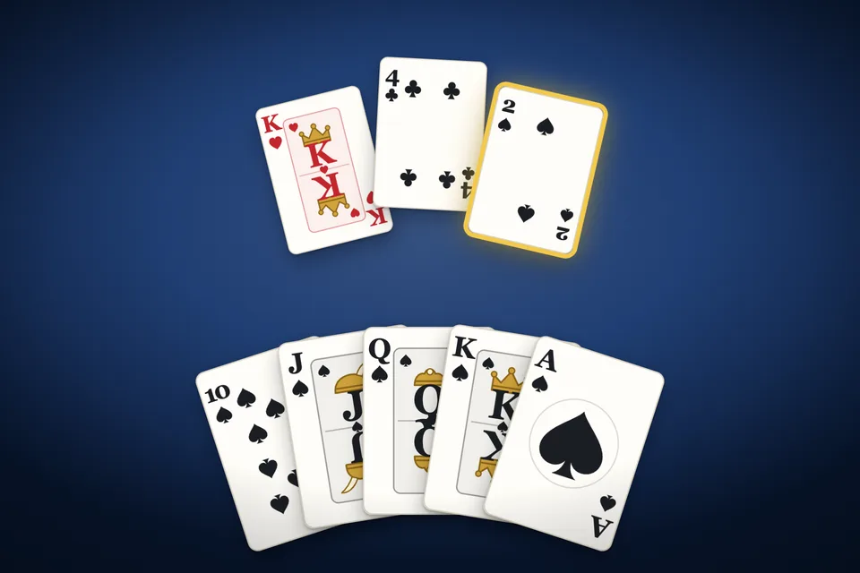 Spades cards on the table